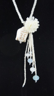 Collana Buddha Crema (1 pz) | Stile Ibiza & Boho