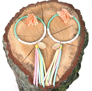 Orecchini colorati stile Ibiza (1 pz.)