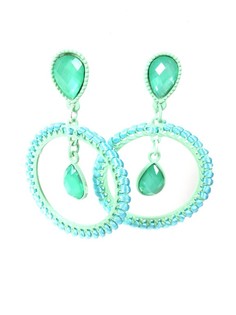 Bellissimi Orecchini Stile Ibiza Color Menta (1 pz)