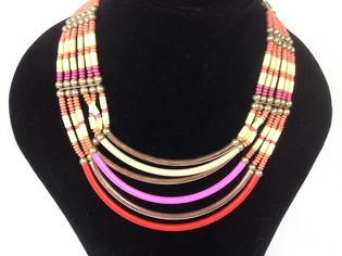 Collana di Lusso Stile Ibiza Rosa / Arancione / Oro (1 pz)