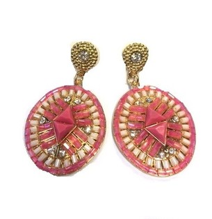 Orecchini di lusso Rosa / Crema (1 pz.)