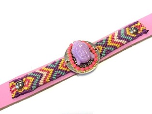 Braccialetto di lusso viola Buddha (1 pz)