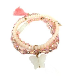 Braccialetto Ibiza Rosa a 3 strati (1 pz)