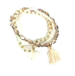 Bracciale Ibiza a 3 Strati Bianco (1 pz.)