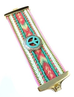 Bracciale Largo di Lusso Menta Ibiza Peace (1 pz)