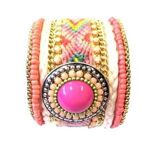 Bracciale Largo di Lusso Salmone/Rosa (1 pz)