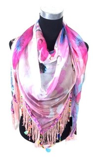 Sciarpa a Fiori Rosa Stile Ibiza | Accessoristica