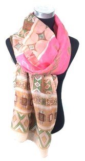 Sciarpa Rosa Stile Ibiza (1 pz)