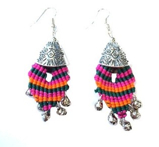 Orecchini stile Ibiza con campanellini (1 pz)