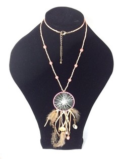 Collana Stile Ibiza Acchiappasogni Salmone (1 pz)
