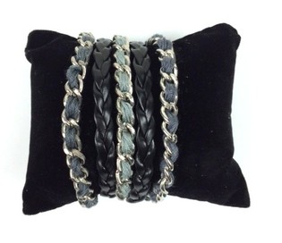 Bracciale Nero/Grigio - Stile Ibiza (1 pz.)