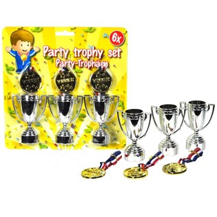 SET TROFEI DA 6 PEZZI SU SCHEDA (10 pz.)