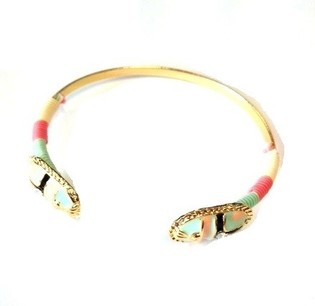 Braccialetto Stile Ibiza Rosa Turchese (1 pz)