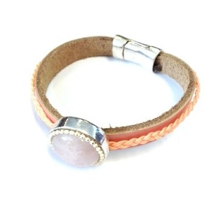Braccialetto Rosa con Pietra (1 pz)