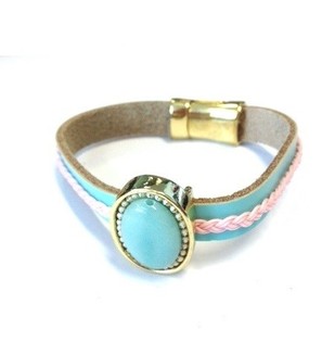 Bracciale stile Ibiza con pietra (1 pz)