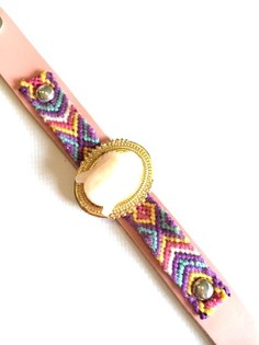 Braccialetto di Lusso Stile Ibiza Buddha Rosa (1 pz.)