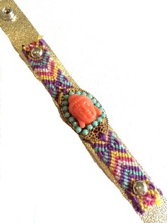 Braccialetto di lusso in pelle Buddha (1 pz)