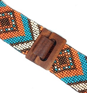 Cintura Ibiza Fatta a Mano Azteca Blu Zecca (1 pz.)
