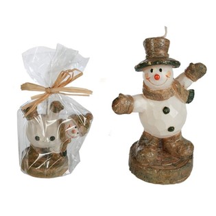 Simpatiche Candele a Pupazzo di Neve (12 pz.)