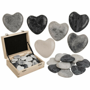 PIETRE NATURALI A CUORE - WORRY STONES (36 pz)