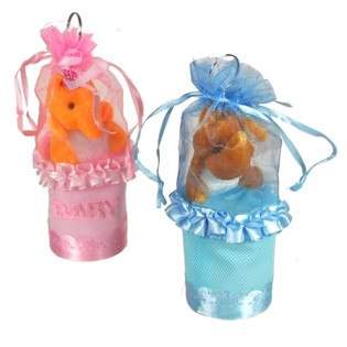 Confezione regalo nascita con peluche (20 pz.)
