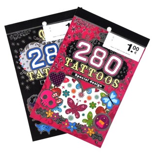 Libretti di Tattoo Sticker con 280 Adesivi (24 pz.)