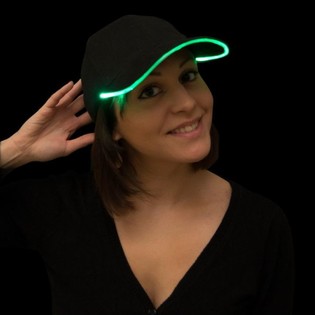 CAPPELLINO LED LUMINOSO / PARTY CAPS - COLORE: VERDE (12 PZ.)