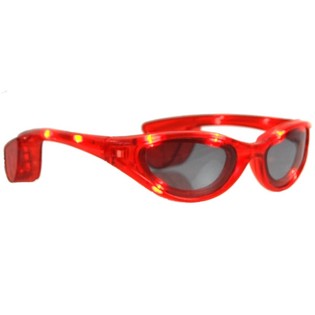 OCCHIALI DA SOLE LED - COLORE: ROSSO (12 pz.)