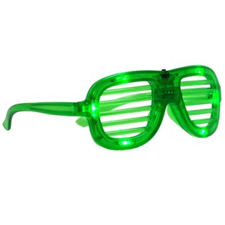 OCCHIALI SHUTTER SHADES CON ILLUMINAZIONE LED - COLORE: VERDE (12 pz.)
