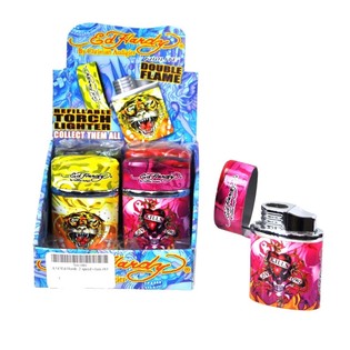 ACCENDINO ANTIVENTO ED HARDY DOPPIA FIAMMA (8 pz.)