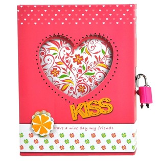 Diario segreto in confezione regalo con lucchetto (3 pz.)
