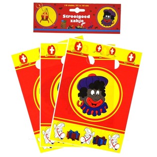 10 Sacchetti Regalo San Nicola Sinterklaas 22 x 16 cm (6 pz.)