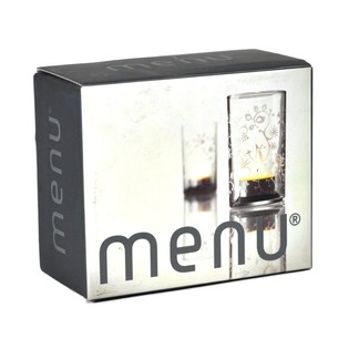 MENU - Portacandele con motivo satinato, set da 2 (1 set)
