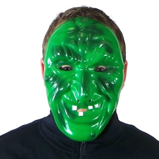 MASCHERA DA STREGA VERDE (9 pz.)