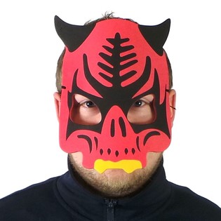MASCHERA DA DIAVOLO IN GOMMAPIUMA (6 pz.)