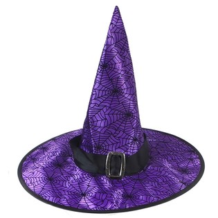 CAPPELLO DA STREGA VIOLA CON FIBBIA (6 pz.)