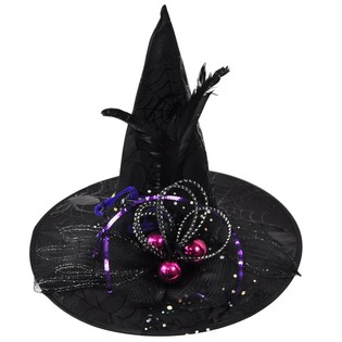 CAPPELLO DA STREGA DI LUSSO CON FRANGE E PIUME (6 pz)