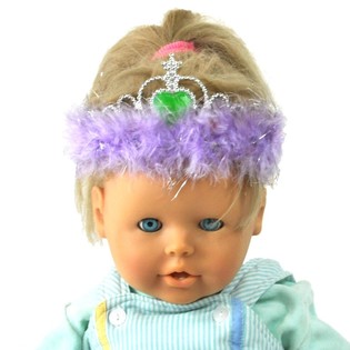 CORONCINA ARGENTATA CON BORDO IN PELUCHE (12 pz.)