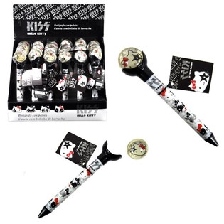 HELLO KITTY - PENNA A SFERA E PALLA RIMBALZANTE 2 IN 1 - NERO (24 pz.)