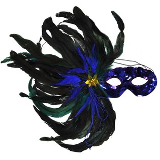 Mascherina per occhi con piume - Modello 6 (4 pz.)