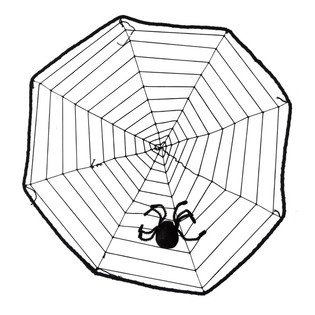 GRANDE RAGNATELA DECORATIVA CON RAGNO (8 pz.)