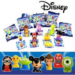 Stock 300 pz Statuette DISNEY WIKKEEZZ + Adesivo in Blindbag