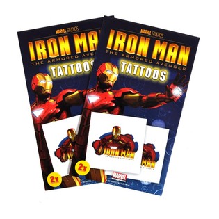 Tatuaggi Marvel 2 pezzi - Modello Iron Man (50 pz)