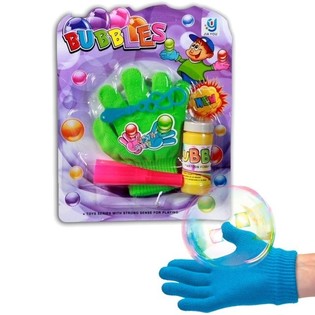 ***GADGET*** BOLLE DI SAPONE MAGICHE CON GUANTO (12 pz)