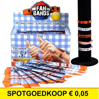 ***PREZZO MINIMO*** BRACCIALETTI FAN OLANDA IN DISPLAY (160 pz.)