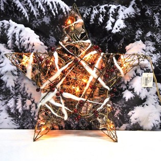 GRANDE STELLA DI NATALE LUMINOSA DECORATIVA 45 CM (2 pz.)