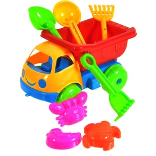 Set da Spiaggia Camion Ribaltabile Giocattolo 17 cm (10 pz.)