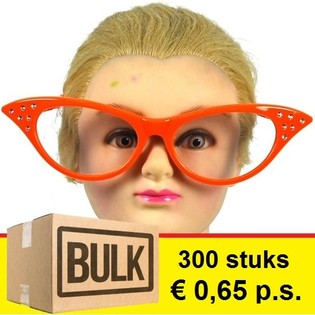 ***OFFERTA STOCK*** OCCHIALI DA FESTA GRANDI ARANCIONI (300 pz.)