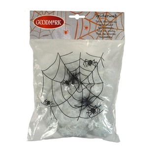 Ragnatela Decorativa di Halloween con 2 Ragni (4 pz.)