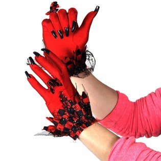 Guanti da Diavolo con Unghie Lunghe da Donna (6 pz.)